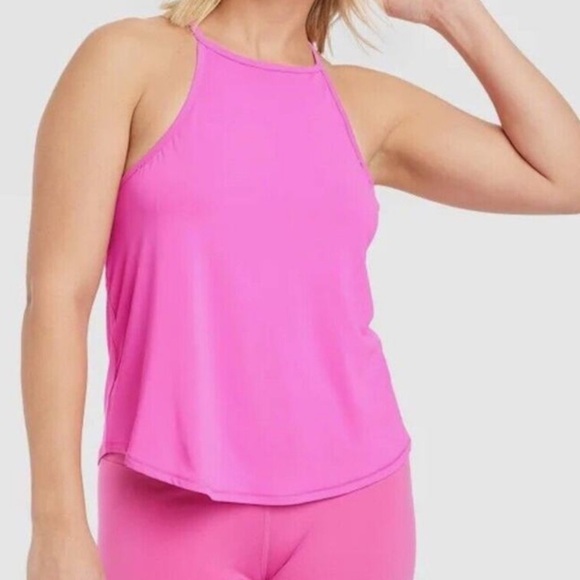 All in Motion Fitness Tank Pink Spaghetti Strap Racerback Size Large - Picture 2 of 9